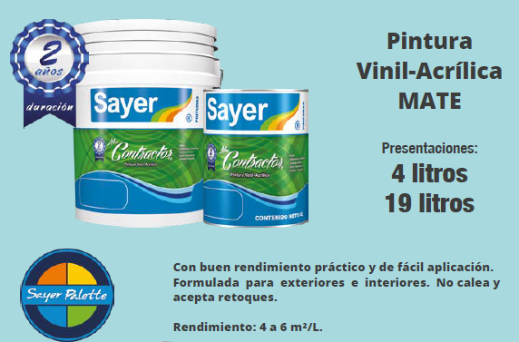 Pintura vinil-acrílica Ultracolor contratos 19 L blanco mate interior y  exterior (Cubeta 19 Litros)