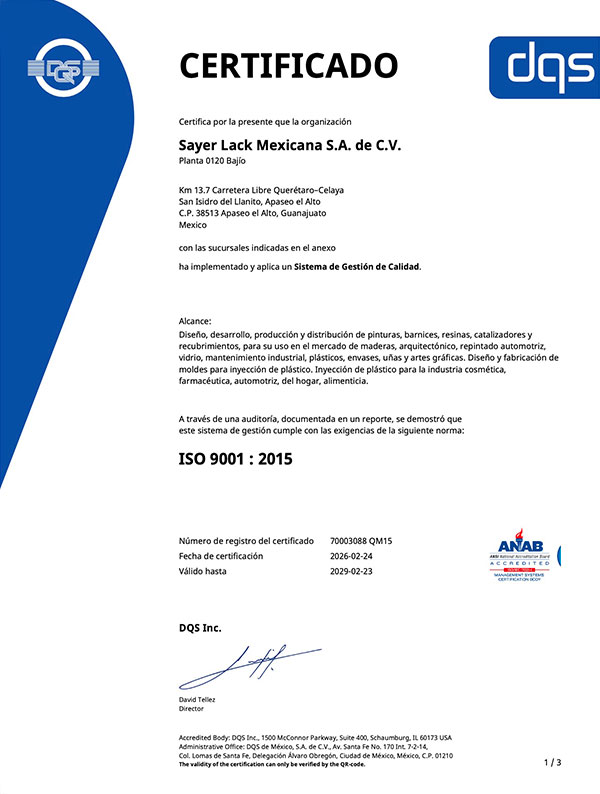 ISO 9001 2015 Spanish