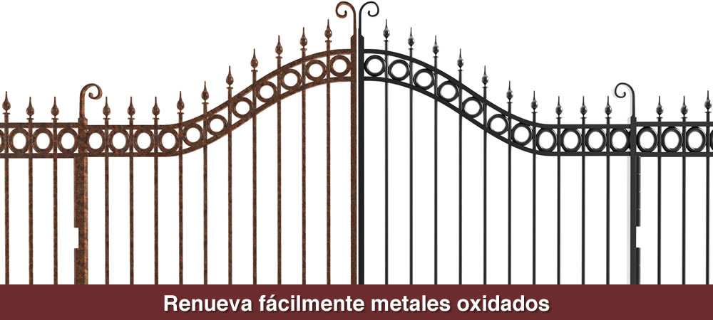 Renueva fácilmente metales oxidados.